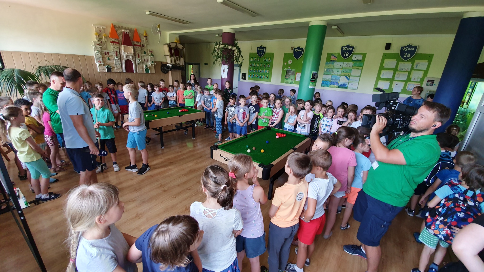 Program Snookerowa Polska podczas zajęć z dziećmi w Szkole Podstawowej nr 133 na warszawskich Bielanach.