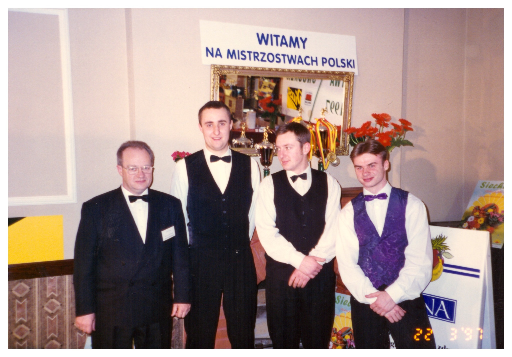 Uczestnicy Mistrzostw Polski w snookerze w 1997 roku.